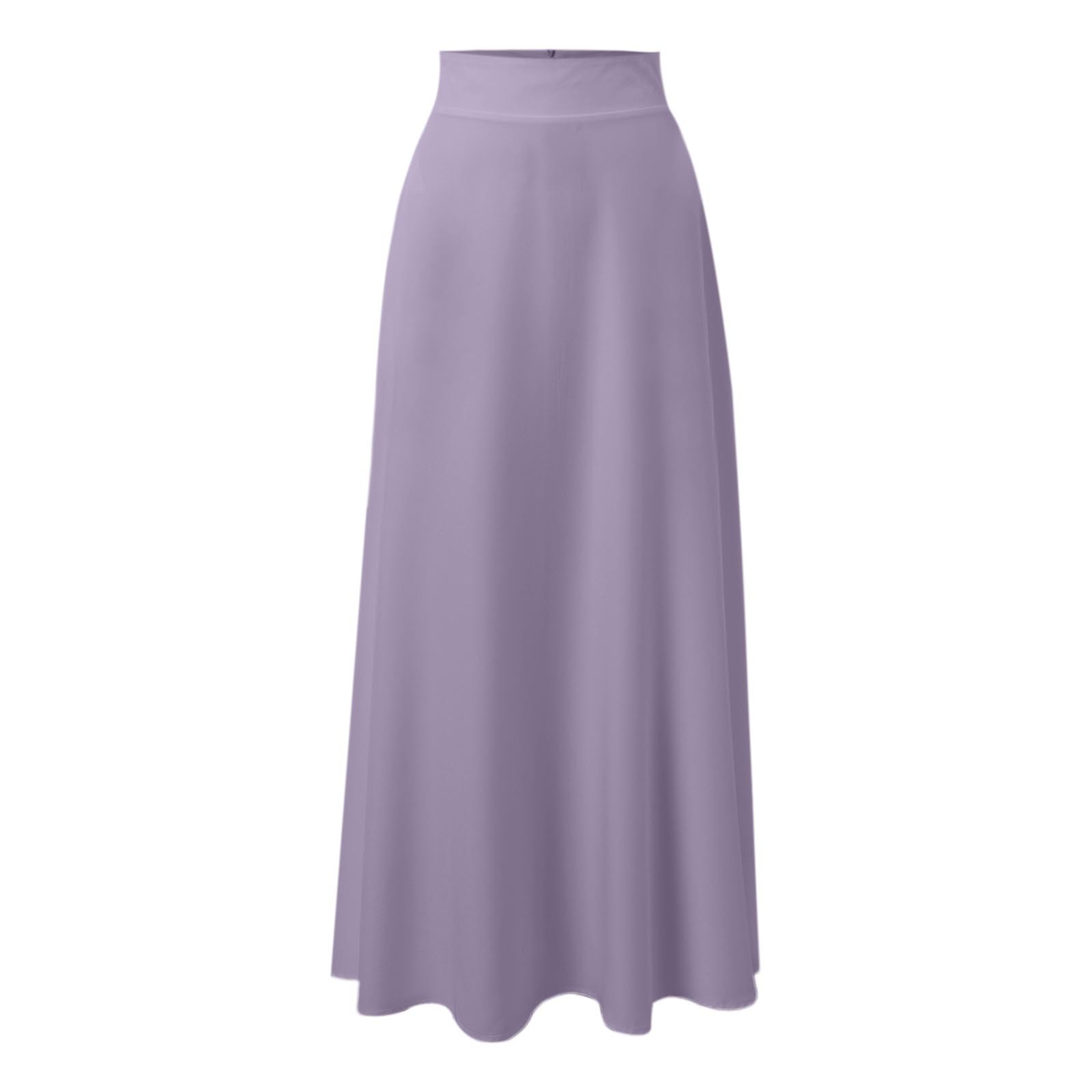 thumbnail image 5 of Falda midi recta lisa para mujer: falda básica informal para uso diario, primavera/verano/otoño, 5 of 5